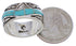 Sterling Silver Southwestern Turquoise Water Wave Ring Size 5-1/4 QX86910